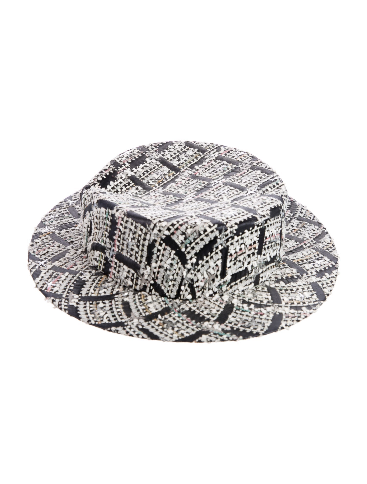 Chanel 2016 Tweed Boater Hat