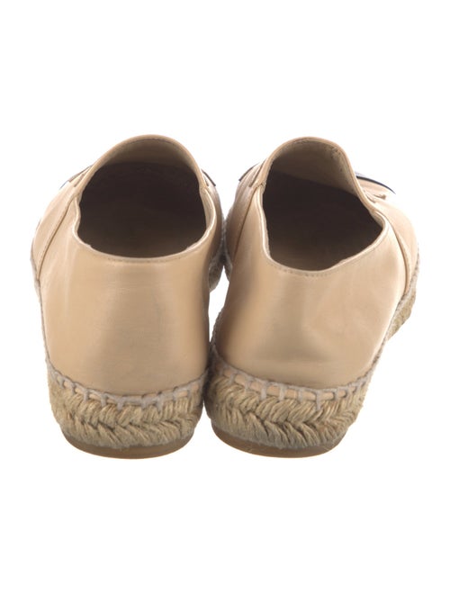 Chanel Interlocking CC Logo Leather Espadrilles