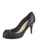 Chanel Camellia Accent Leather Pumps