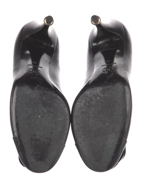 Chanel Camellia Accent Leather Pumps
