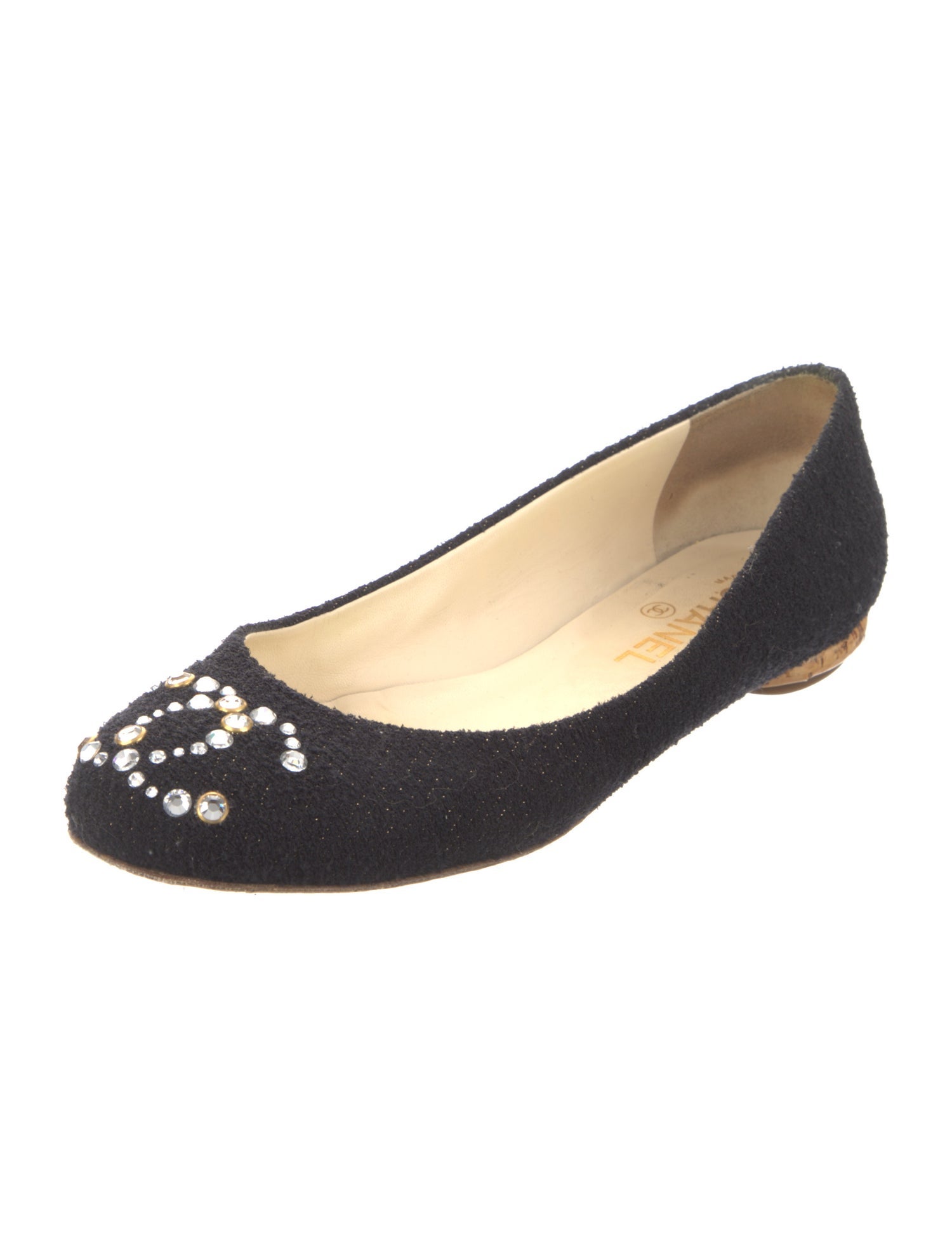 Chanel 2012 Interlocking CC Logo Ballet Flats