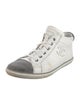 Chanel Interlocking CC Logo Leather Sneakers