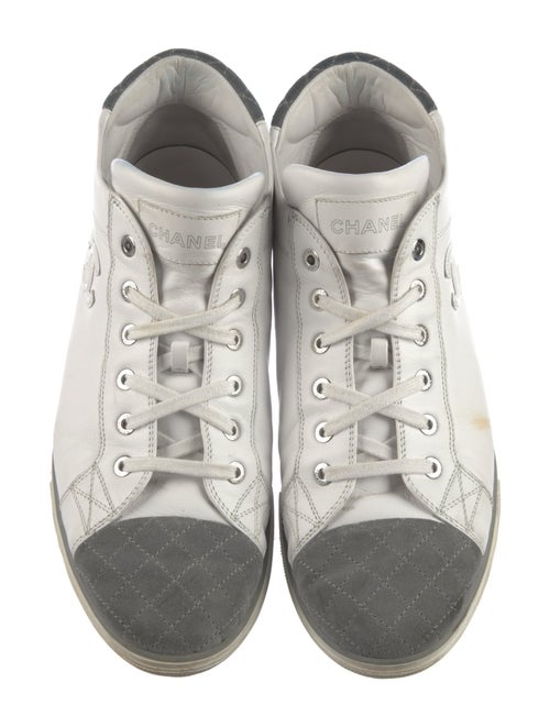 Chanel Interlocking CC Logo Leather Sneakers