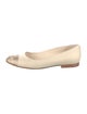 Chanel Interlocking CC Logo Leather Ballet Flats