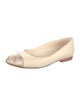 Chanel Interlocking CC Logo Leather Ballet Flats