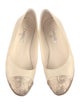 Chanel Interlocking CC Logo Leather Ballet Flats