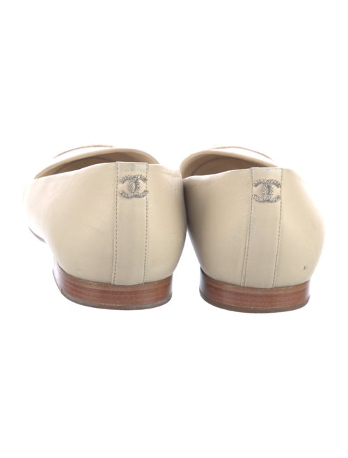 Chanel Interlocking CC Logo Leather Ballet Flats