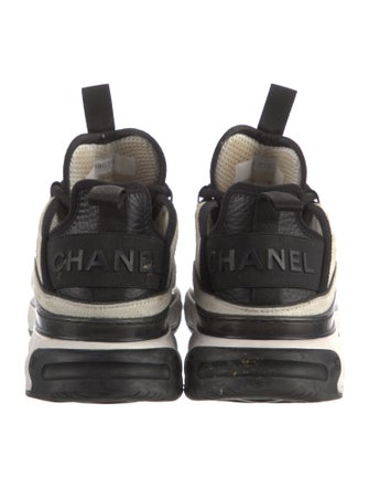 Chanel Interlocking CC Logo Suede Sneakers