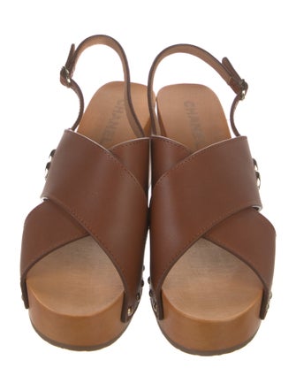 Chanel 2020 Interlocking CC Logo Slingback Sandals