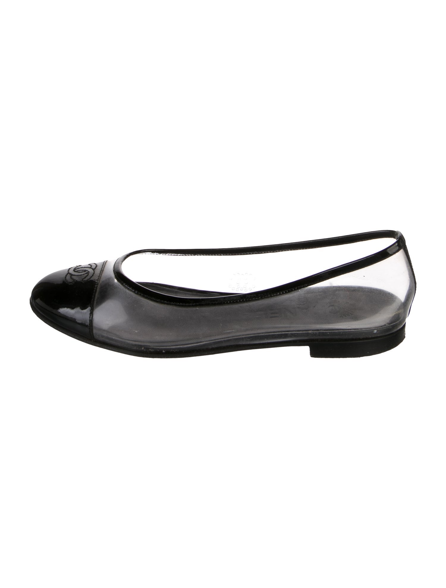 Chanel Interlocking CC Logo PVC Ballet Flats
