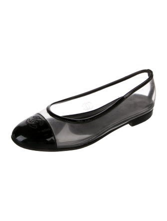 Chanel Interlocking CC Logo PVC Ballet Flats