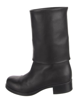 Chanel Interlocking CC Logo Leather Boots