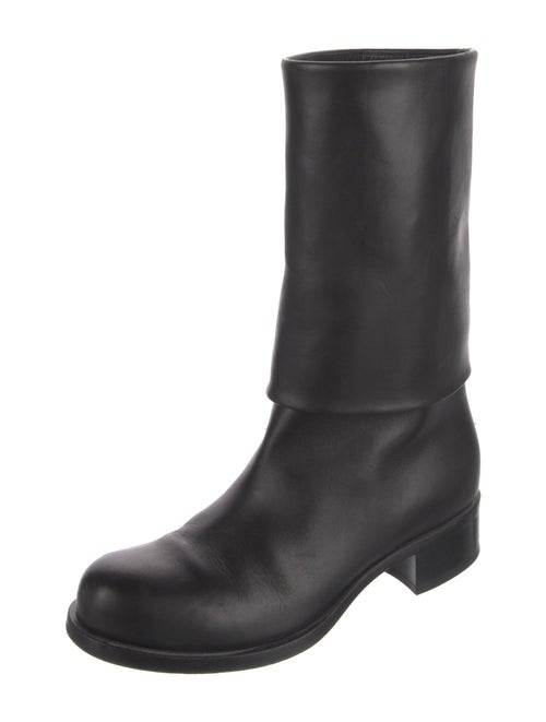 Chanel Interlocking CC Logo Leather Boots