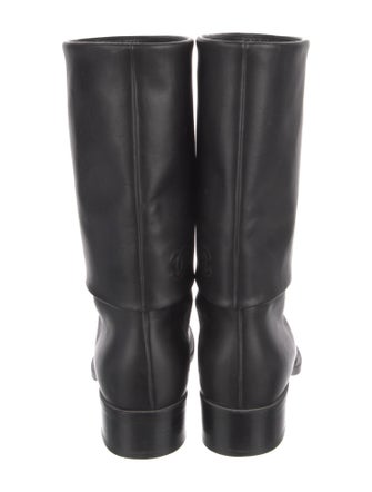 Chanel Interlocking CC Logo Leather Boots