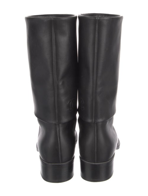 Chanel Interlocking CC Logo Leather Boots