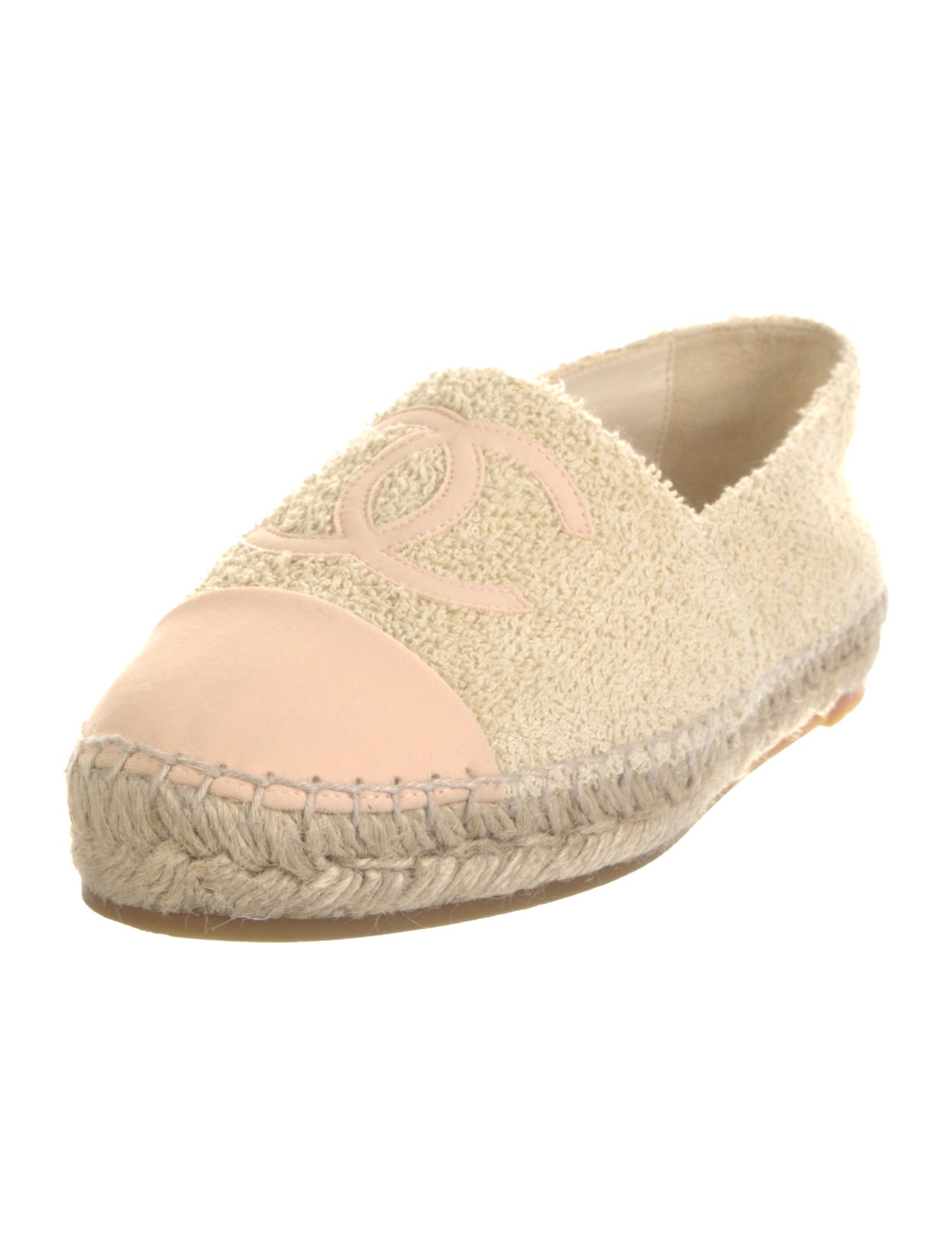 Chanel Interlocking CC Logo Terry Cloth Espadrilles