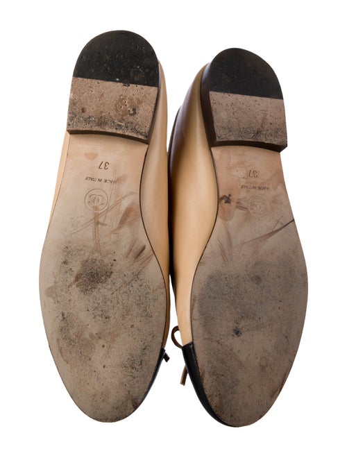 Chanel Interlocking CC Logo Lambskin Ballet Flats