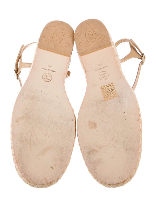 Chanel Interlocking CC Logo Leather Slingback Pumps