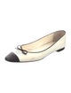 Chanel Interlocking CC Logo Leather Ballet Flats
