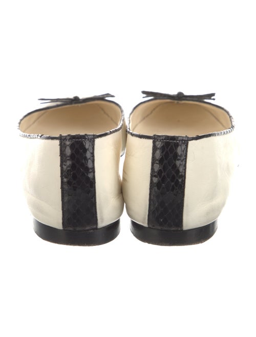 Chanel Interlocking CC Logo Leather Ballet Flats