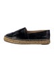 Chanel Interlocking CC Logo Leather Espadrilles