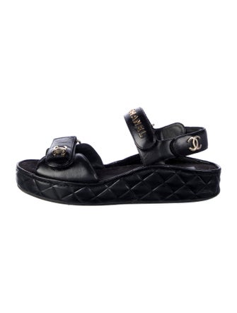 Chanel 2021 Interlocking CC Logo Sandals