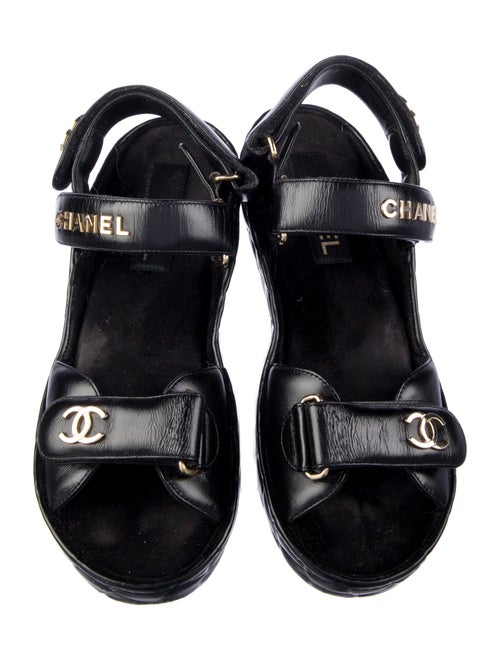 Chanel 2021 Interlocking CC Logo Sandals