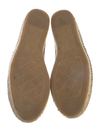 Chanel Interlocking CC Logo Leather Espadrilles