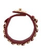Chanel Leather Turnlock CC Chain Wrap Bracelet