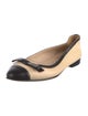 Chanel Interlocking CC Logo Leather Ballet Flats