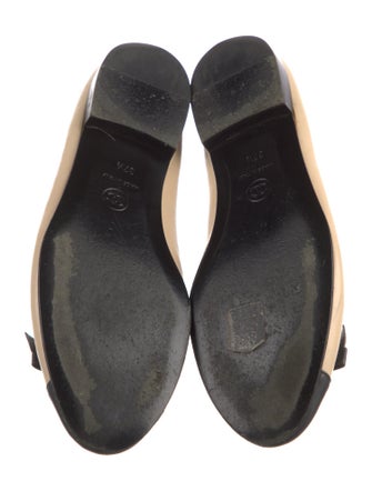 Chanel Interlocking CC Logo Leather Ballet Flats