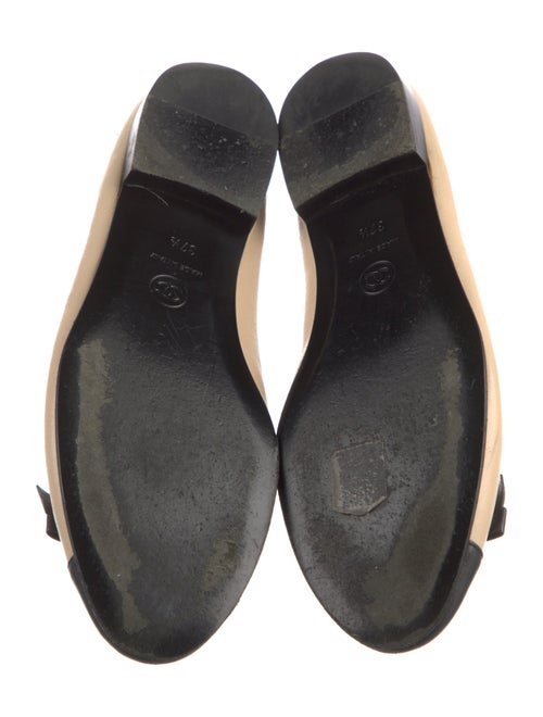 Chanel Interlocking CC Logo Leather Ballet Flats