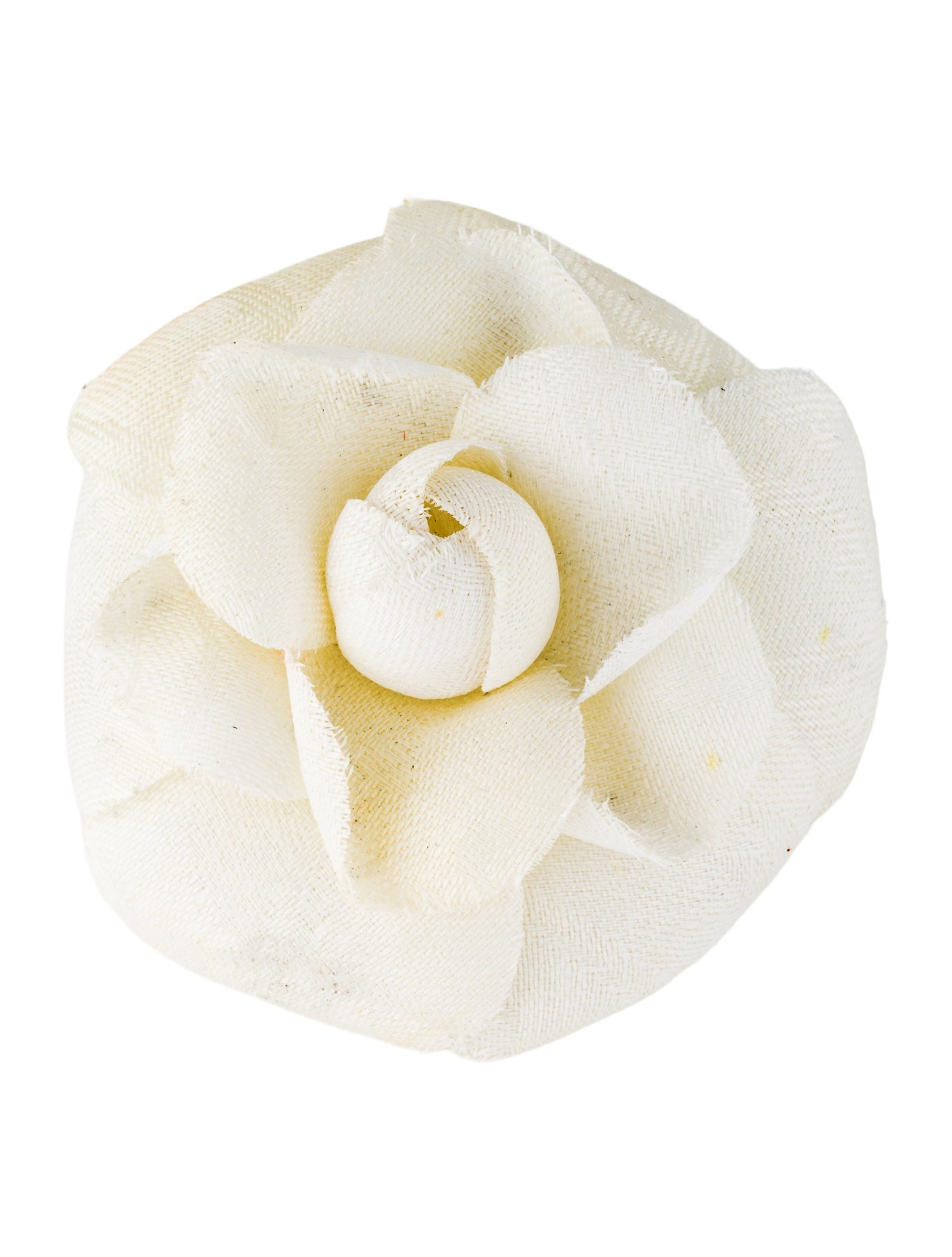 Chanel Vintage Fabric Camellia Brooch