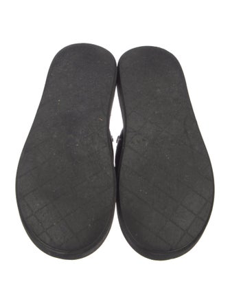 Chanel Interlocking CC Logo Leather Slides