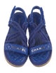 Chanel Interlocking CC Logo Lambskin Slingback Sandals
