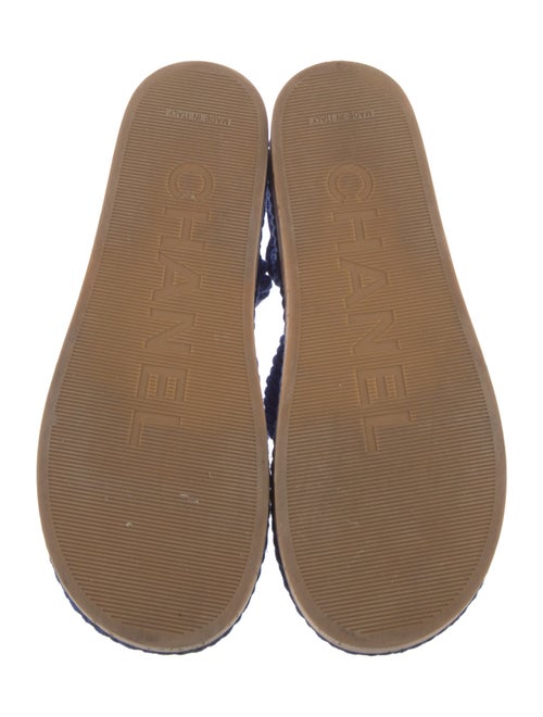 Chanel Interlocking CC Logo Lambskin Slingback Sandals