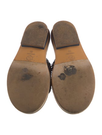 Chanel Interlocking CC Logo Tweed Slides