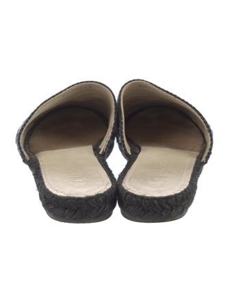 Chanel Interlocking CC Logo Tweed Mules