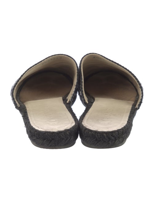 Chanel Interlocking CC Logo Tweed Mules