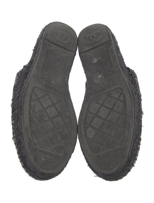 Chanel Interlocking CC Logo Tweed Mules