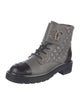 Chanel Interlocking CC Logo Leather Combat Boots