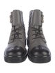 Chanel Interlocking CC Logo Leather Combat Boots