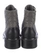 Chanel Interlocking CC Logo Leather Combat Boots