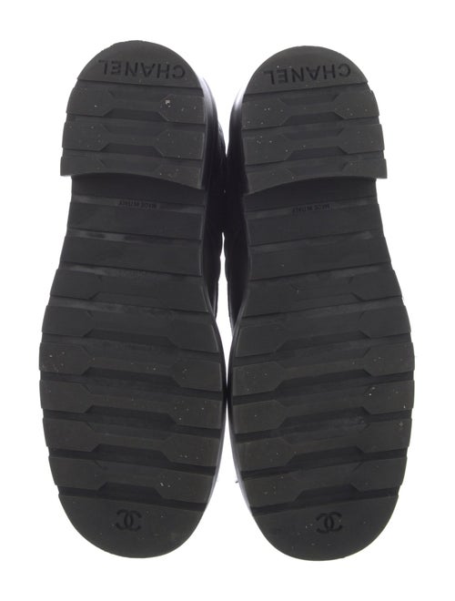 Chanel Interlocking CC Logo Leather Combat Boots