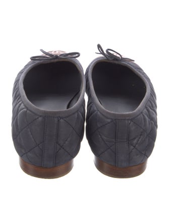 Chanel Interlocking CC Logo Suede Flats