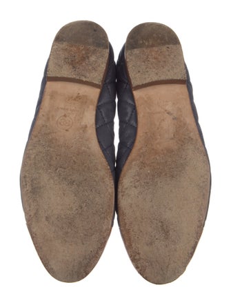 Chanel Interlocking CC Logo Suede Flats