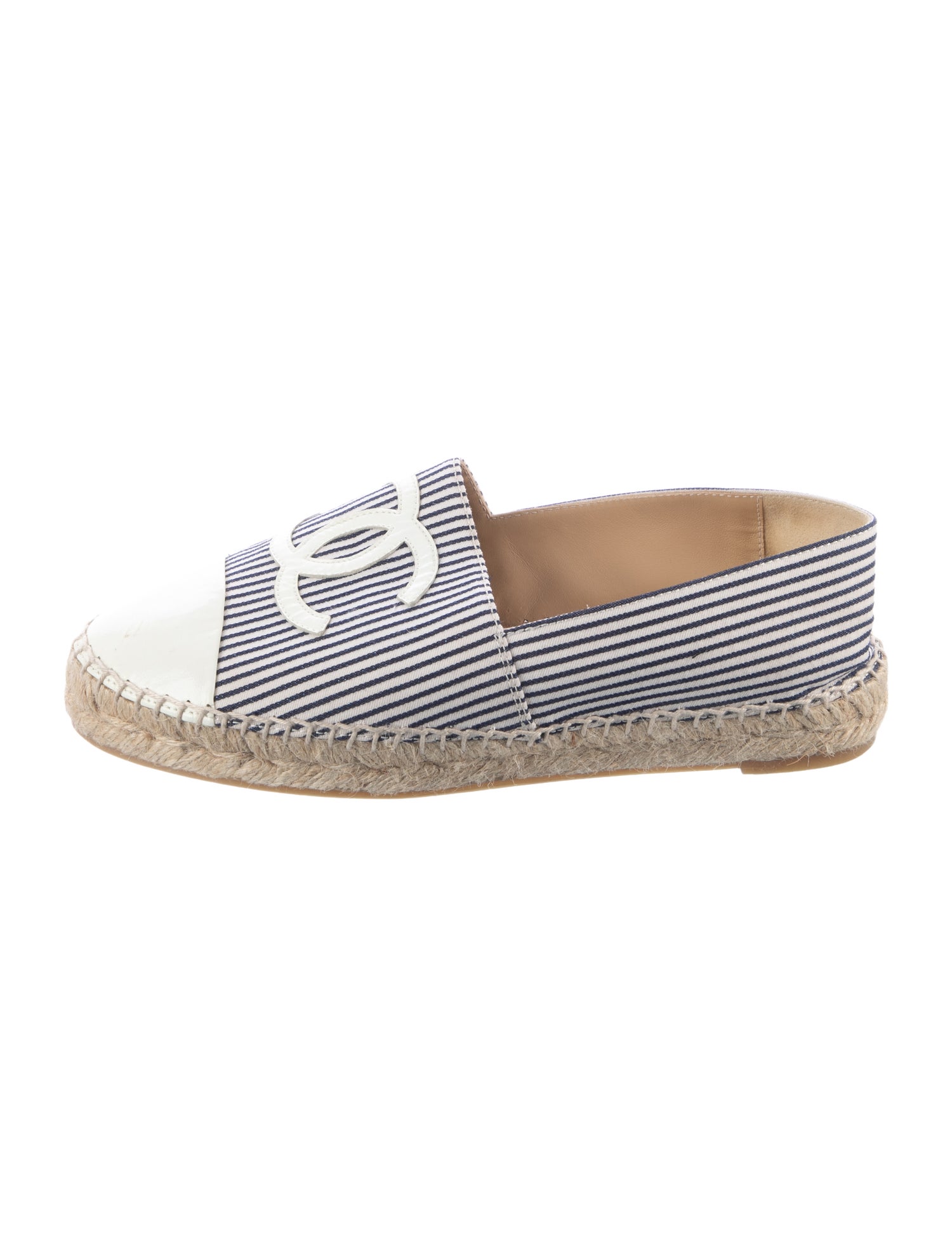 Chanel Interlocking CC Logo Canvas Espadrilles