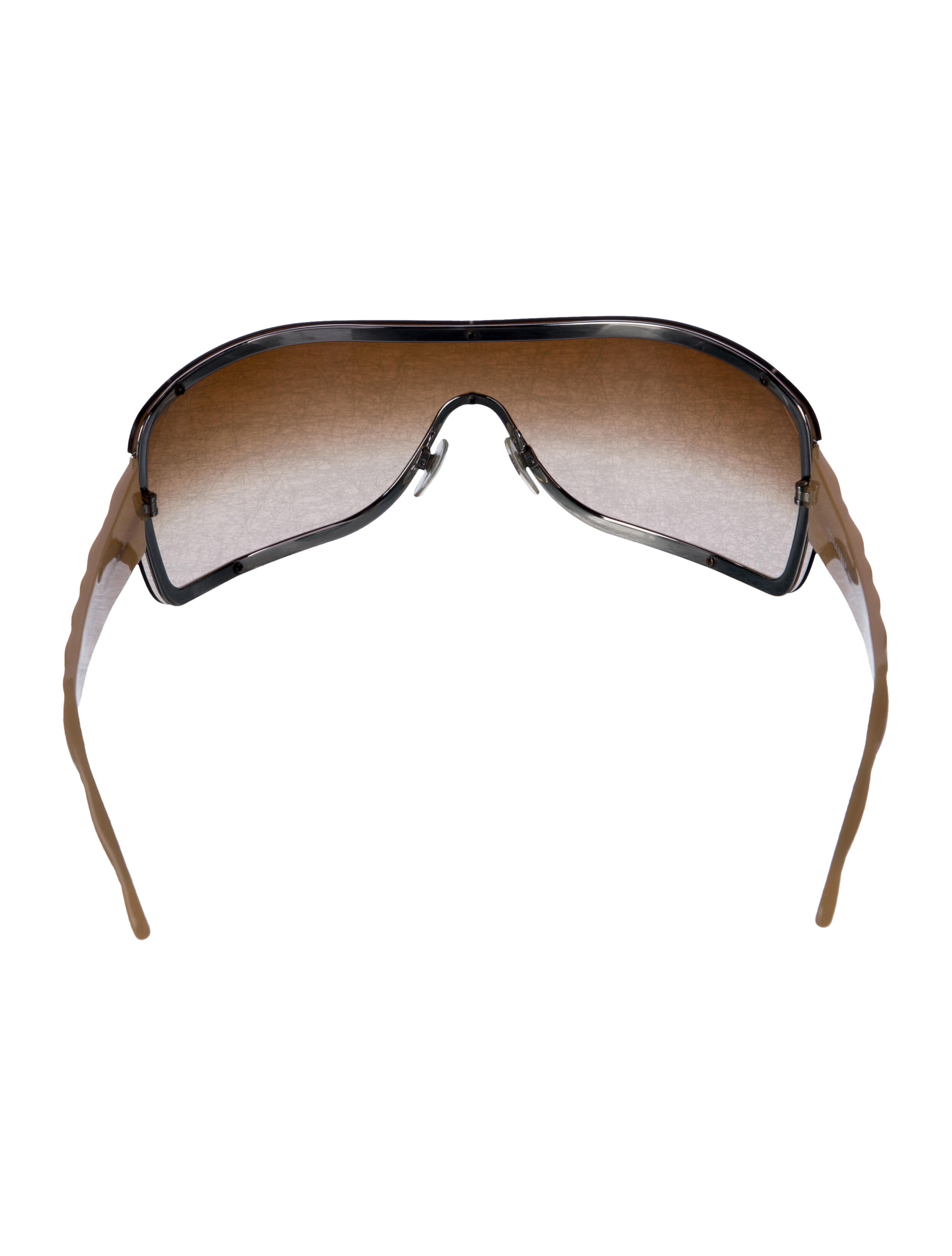 Chanel Quilted Pattern Shield Sunglasses