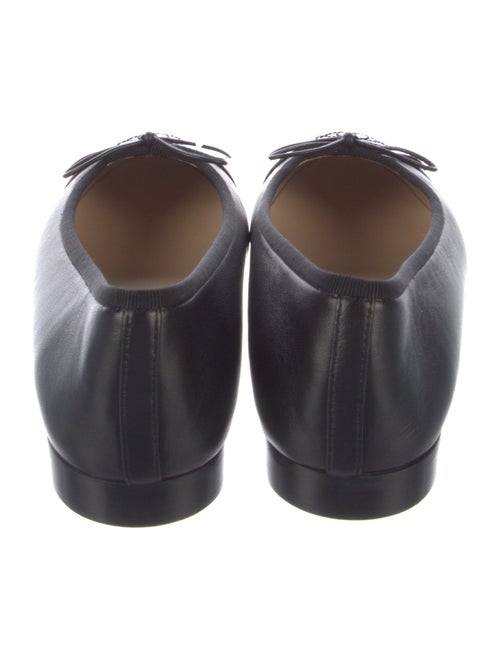 Chanel Interlocking CC Logo Leather Ballet Flats
