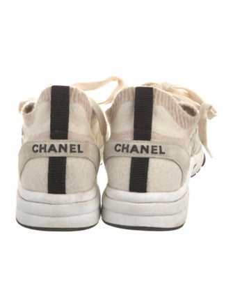 Chanel Interlocking CC Logo Suede Sneakers